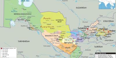 המפה של אוזבקיסטן