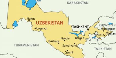 עיר הבירה של אוזבקיסטן מפה
